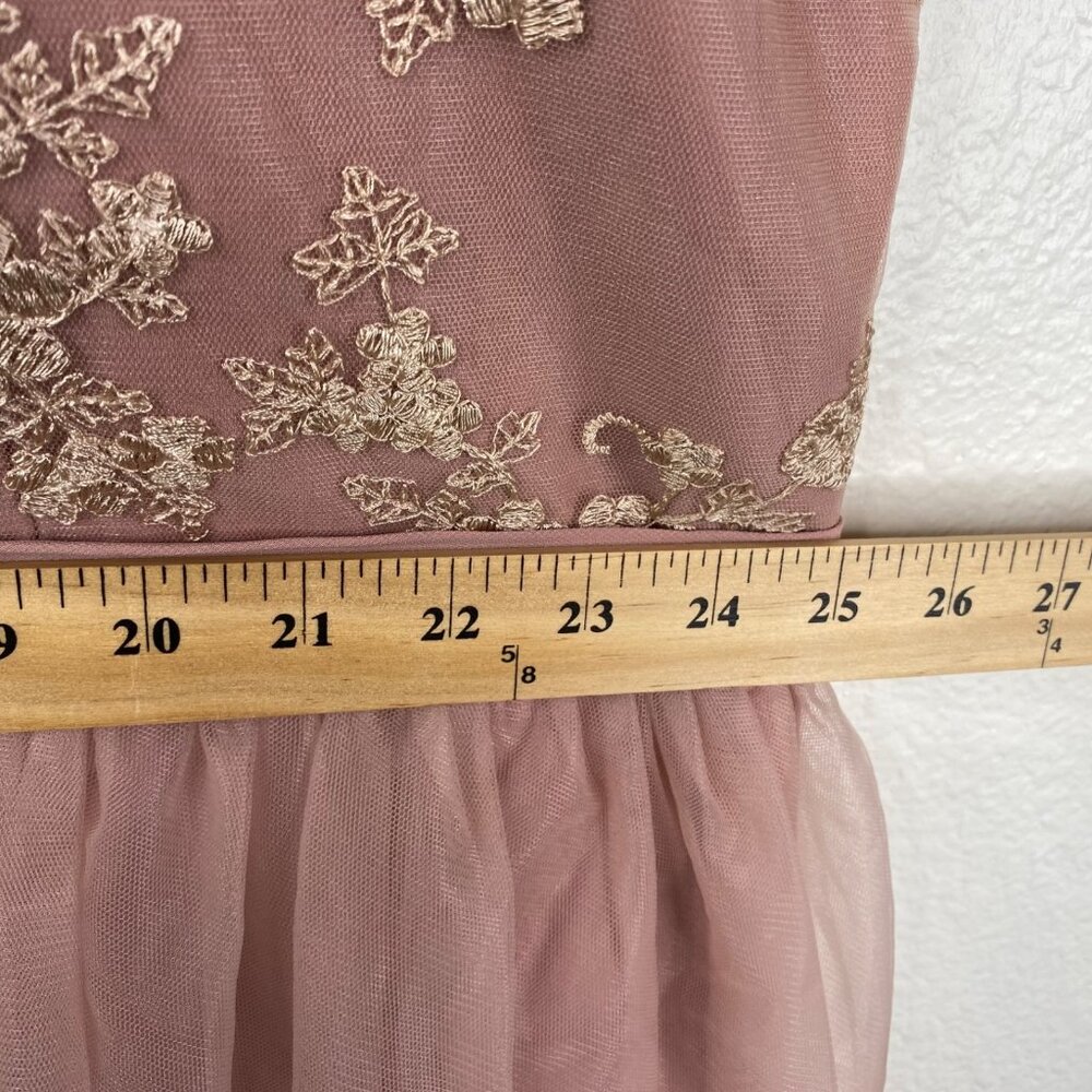 Azazie Dress Bridesmaid Mother Of The Bride Sleeveless Dusty Rose Sz A30 NWT - Picture 15 of 16